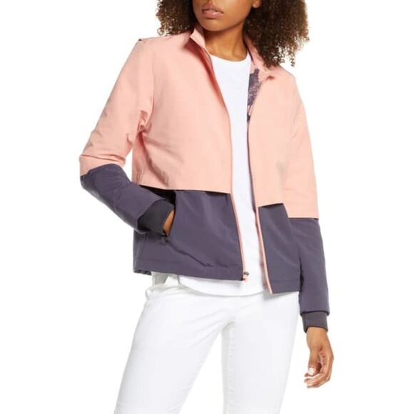 NIKE HyperAdapt Shield OLC Golf Jacket Pink Quartz/Gridiron Full Zip Two-Tone L - Picture 1 of 8